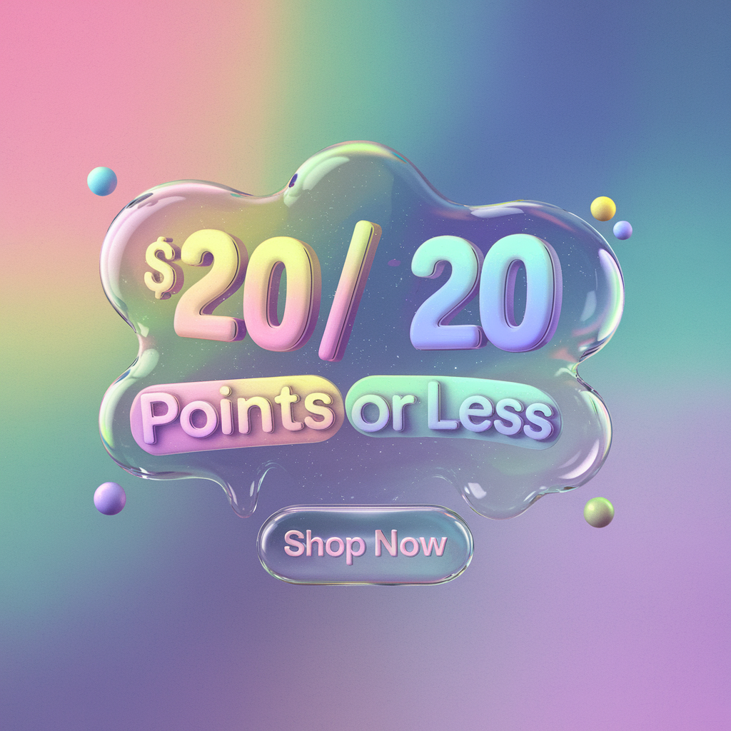 $20 / 200 Points or Less