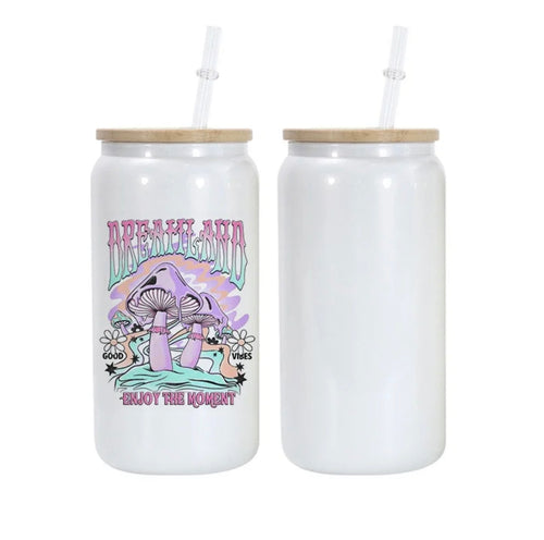 25oz Glass sublimation tumblers with Bamboo Lid – Bradshaw Blanks