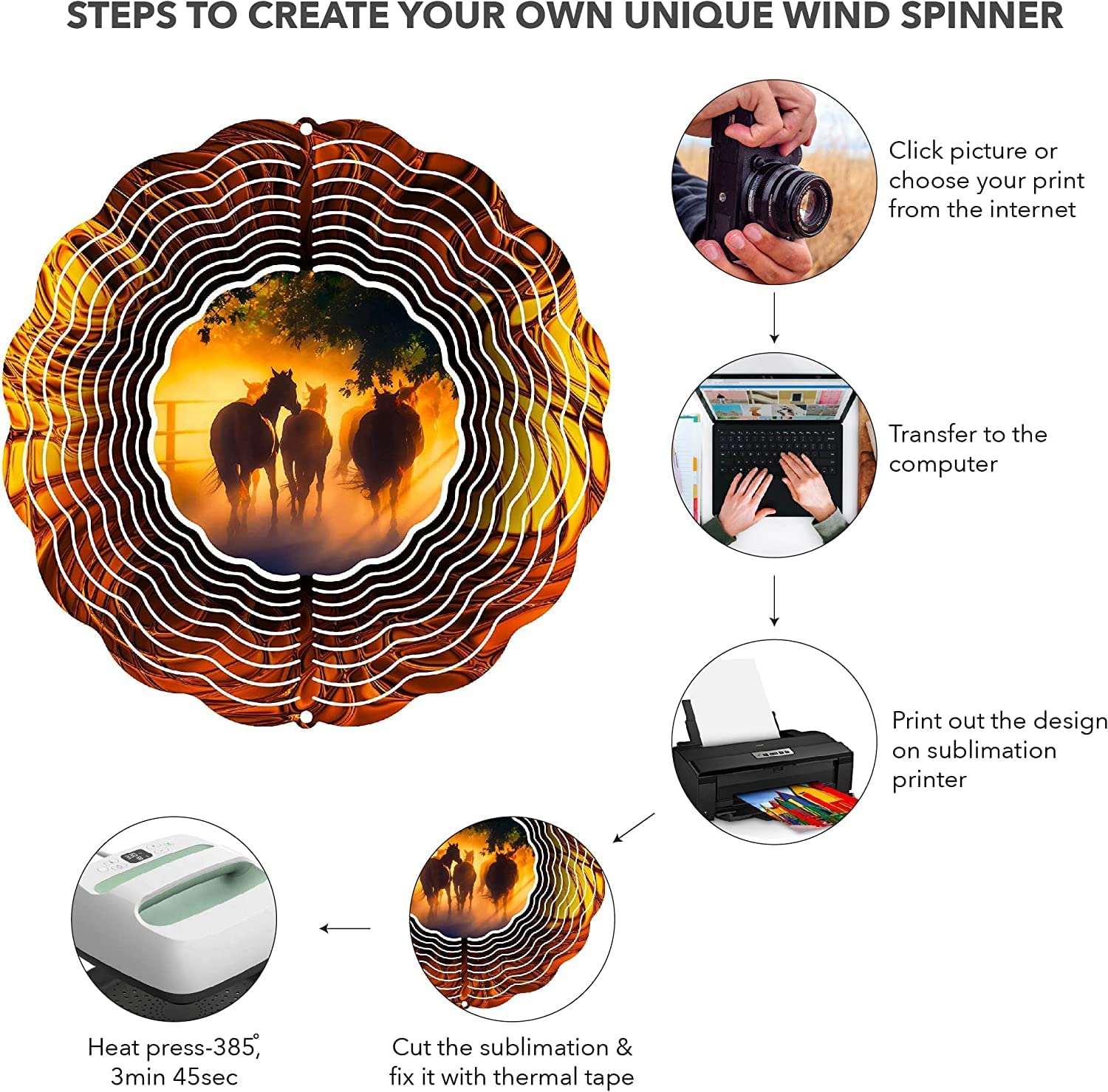 10 inch Aluminum 3D Sublimation Wind Spinner – Bradshaw Blanks